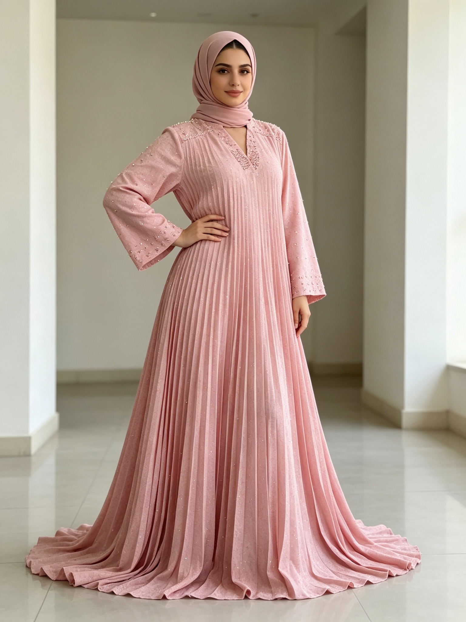 Beaded Pleat