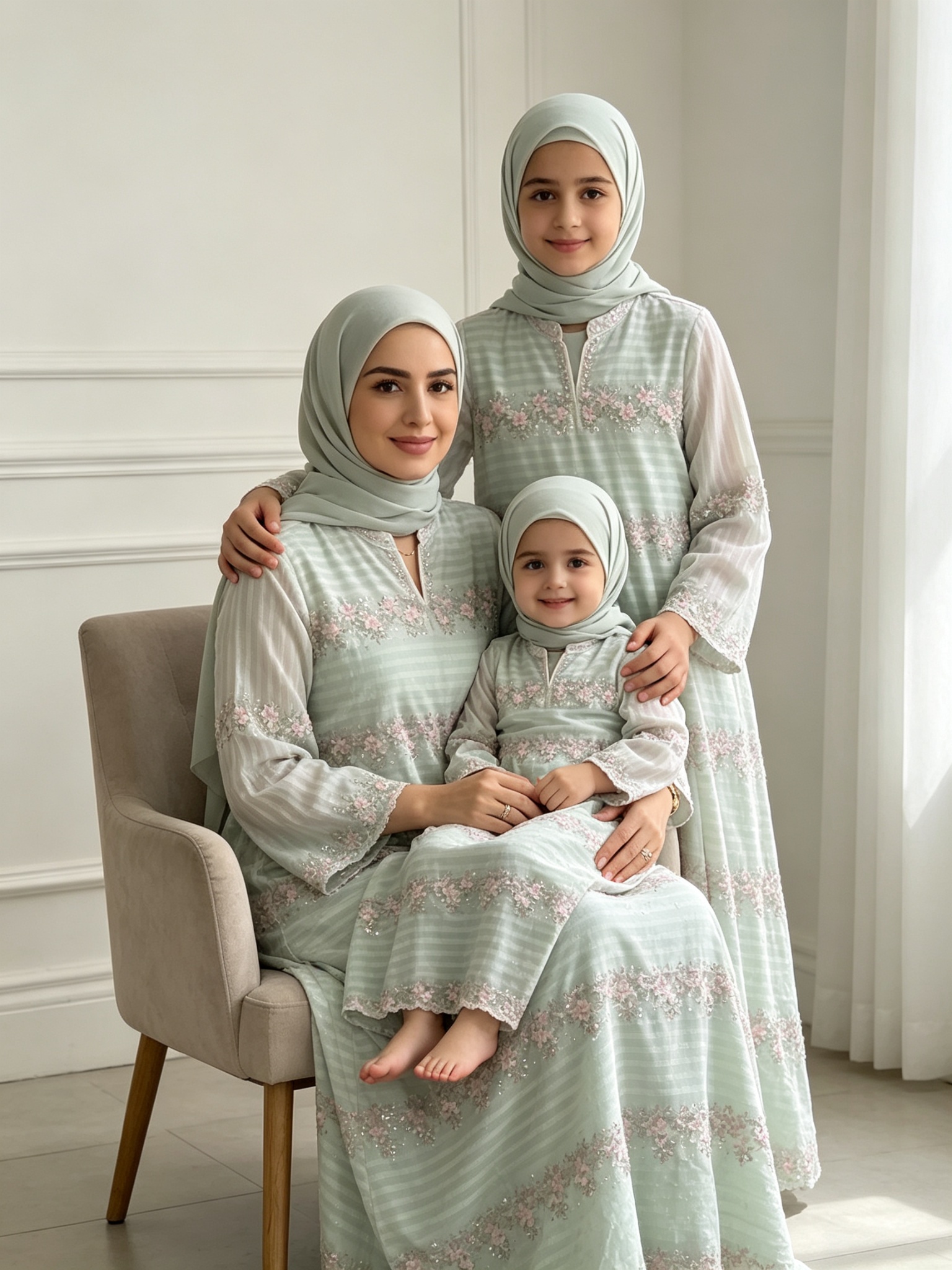 Mint Stripe Blossom — Family